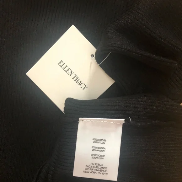 Ellen Tracy Downtown Glam Black Mock Turtleneck - Picture 8 of 9